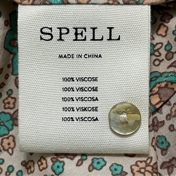 🦄 Spell Boho Blossom Gown in Sage size S - Picture 7 of 10